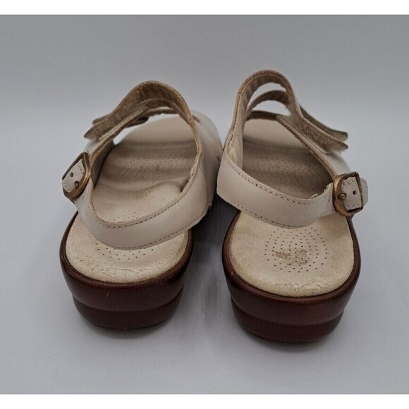 SAS Quatro Tripad Comfort Slingback Sandals Bone 3 Strap Women Size 9.5 N Beige - Picture 3 of 16